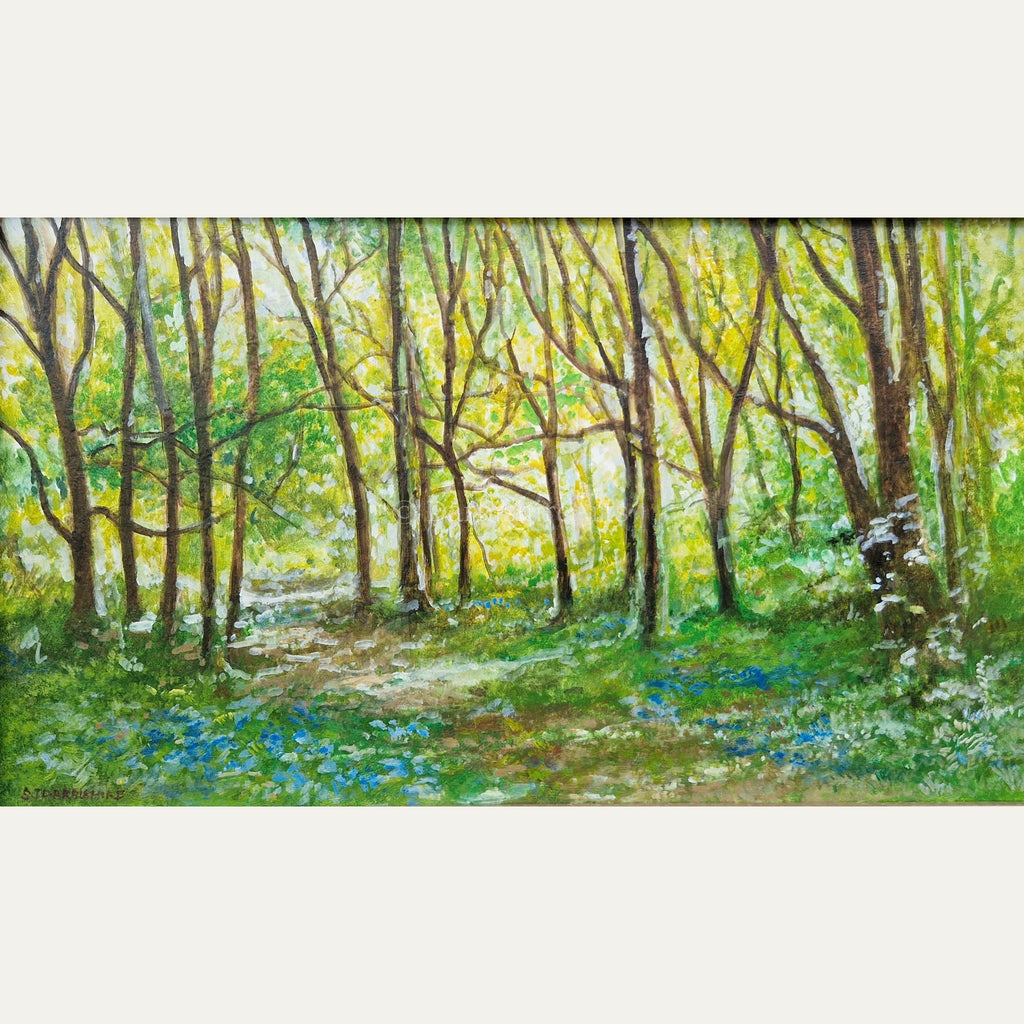 'The First Bluebells' original painting