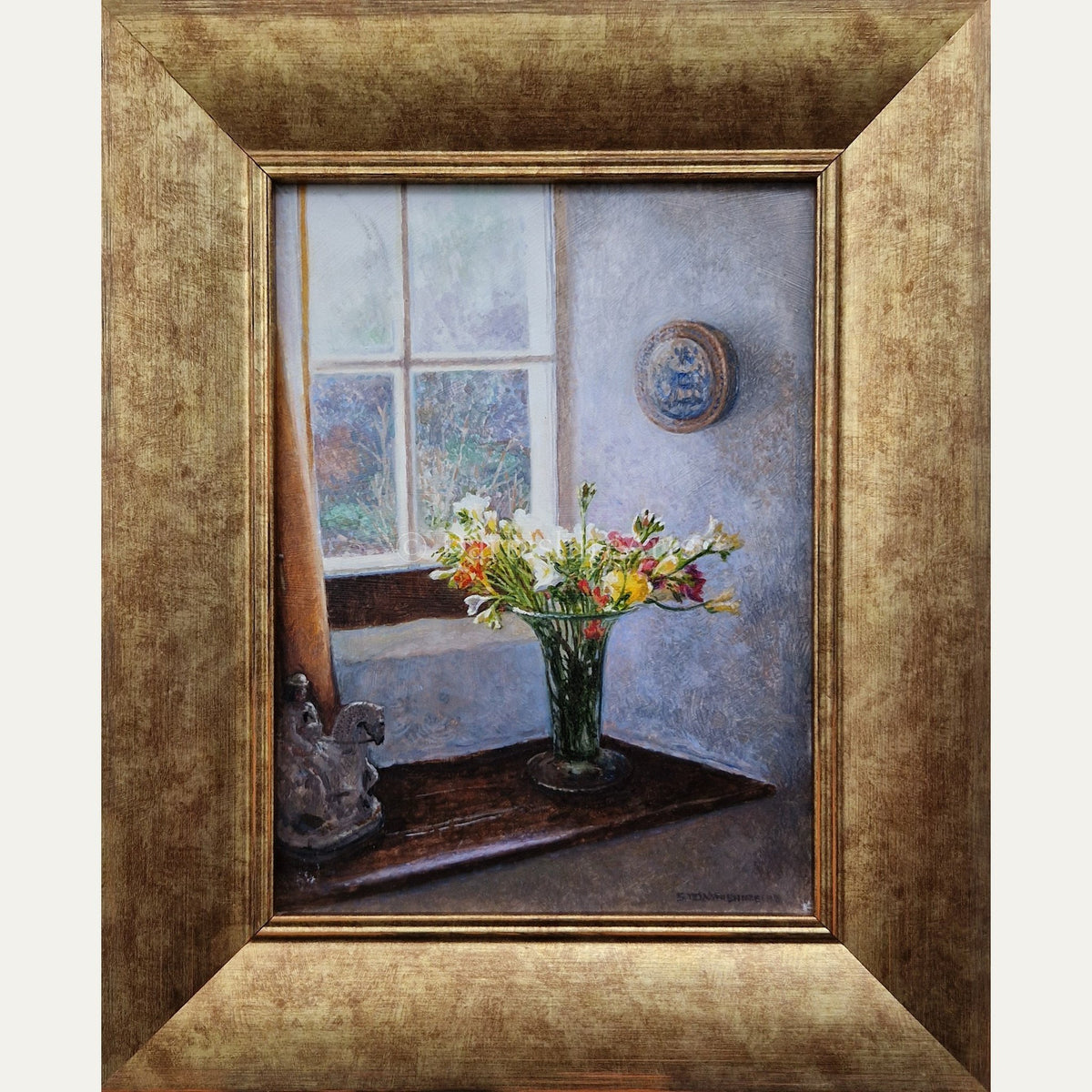 'Freesia's in the Inglenook' original painting 'SOLD'