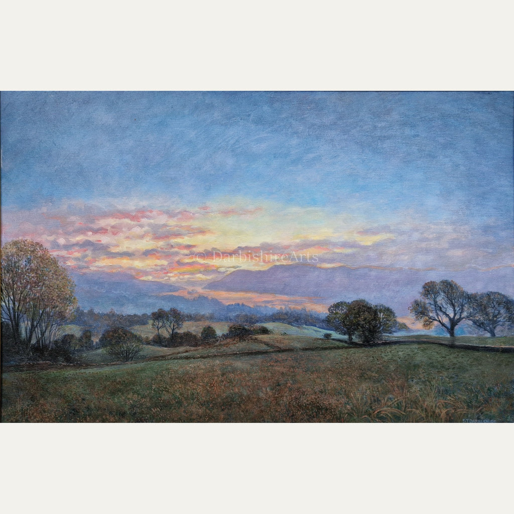 'Sunset over Windermere' original painting